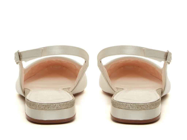 ALISE - Ivory Satin Slingback Shoe