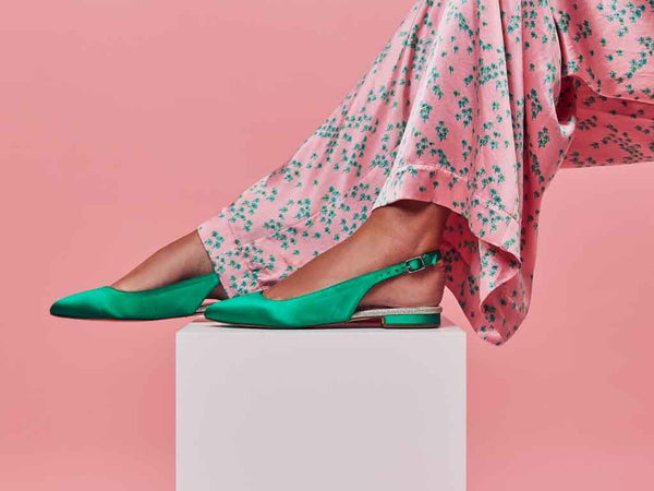 ALISE - Ivory Satin Slingback Shoe