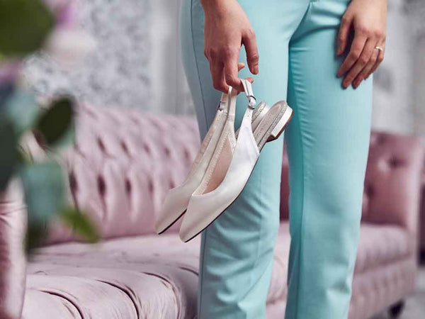 ALISE - Ivory Satin Slingback Shoe