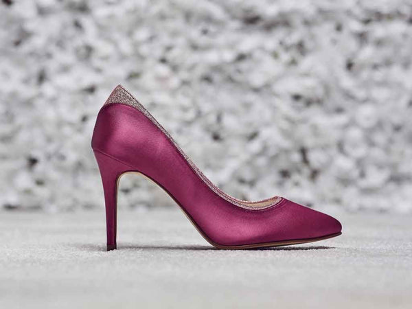 BILLIE - Ivory Shimmer Court Shoes