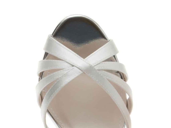 BLAKE - Ivory Satin Strappy Sandal