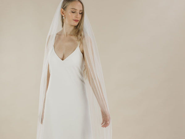 BLAZING STAR - Scattered Diamante Long Veil