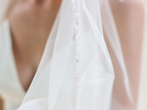 BLUEBELL - Diamante and Crystal Edge Long Veil