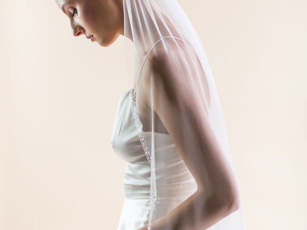 BLUEBELL - Diamante and Crystal Edge Long Veil