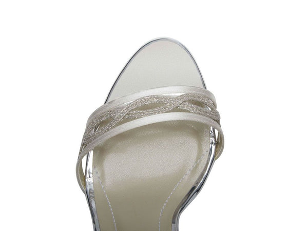 DAKOTA - Ivory Satin & Shimmer Sandal