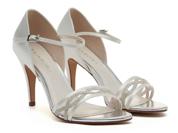 DAKOTA - Ivory Satin & Shimmer Sandal