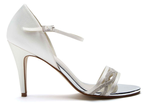 DAKOTA - Ivory Satin & Shimmer Sandal