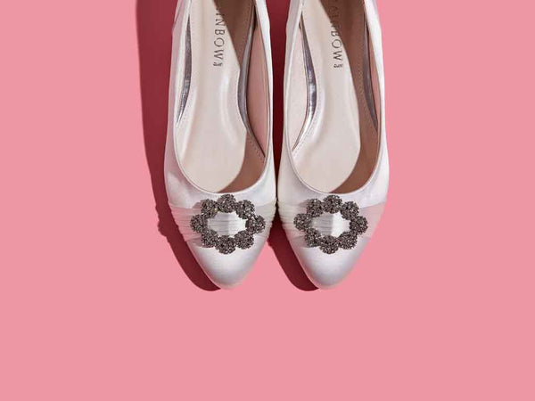 DULCIE - Ivory Satin Pump Shoe