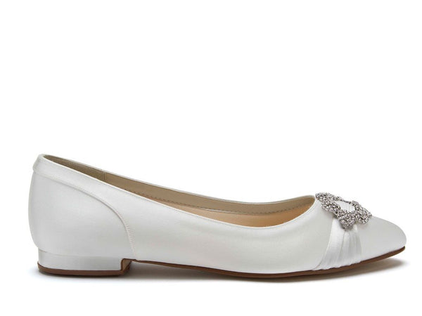 DULCIE - Ivory Satin Pump Shoe