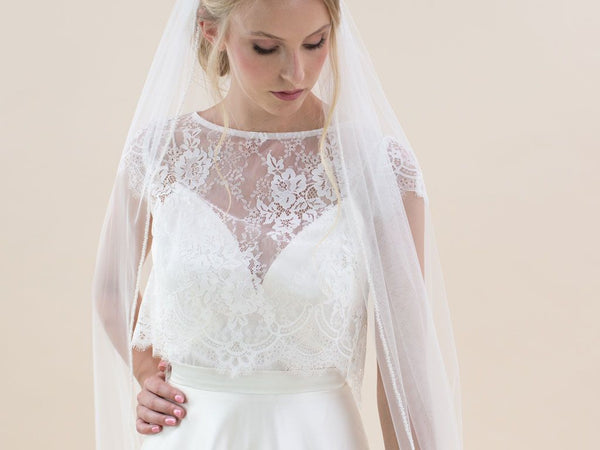 ELDERFLOWER - Pearl Edge Long Veil