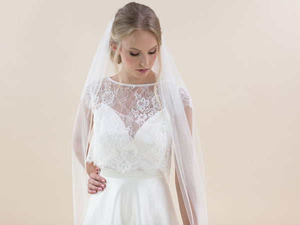 ELDERFLOWER - Pearl Edge Long Veil