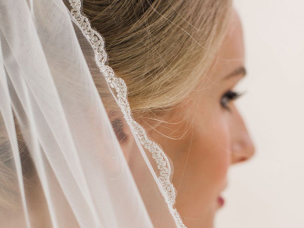 GAZANIA - Lace Edge Short Veil