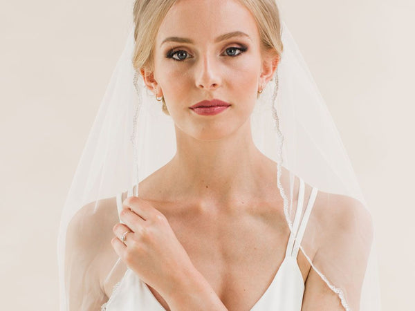GAZANIA - Lace Edge Short Veil