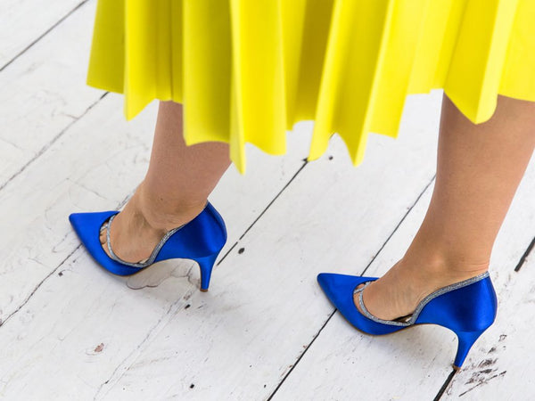 GEORGIA - Chic Satin & Shimmer Court Shoes