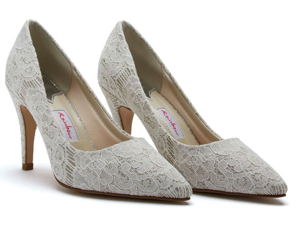 GIVERNEY - Shimmer Lace Court Shoes