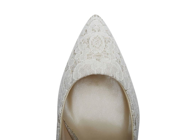 GIVERNEY - Shimmer Lace Court Shoes