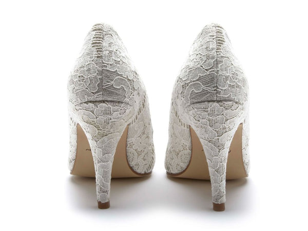 GIVERNEY - Shimmer Lace Court Shoes