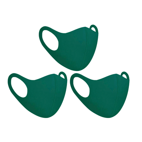 Green Unisex Face Mask - Pack of 3