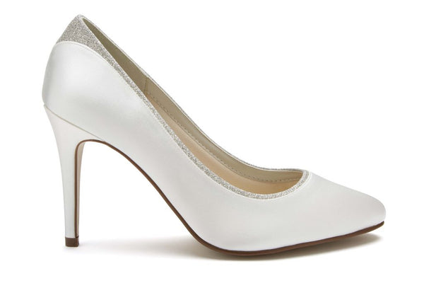 BILLIE - Ivory Shimmer Court Shoes