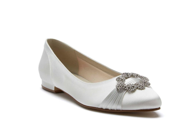 DULCIE - Ivory Satin Pump Shoe