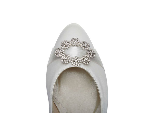 DULCIE - Ivory Satin Pump Shoe