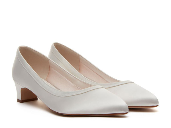 GISELE - Satin Wide Fit Court Shoes