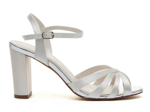 BLAKE - Ivory Satin Strappy Sandal