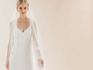 CORALBELLS - Lace Edge Long Veil
