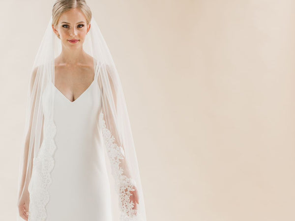 CORALBELLS - Lace Edge Long Veil