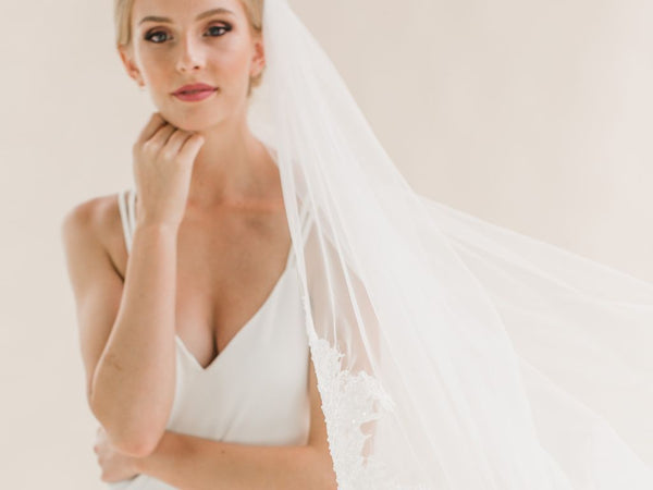 CORALBELLS - Lace Edge Long Veil