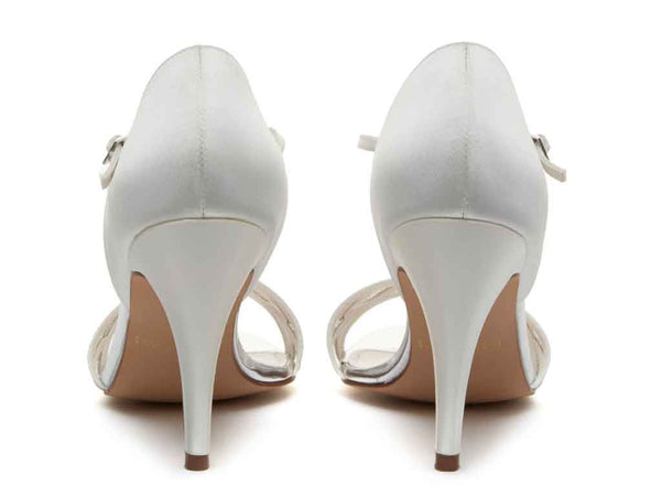 DAKOTA - Ivory Satin & Shimmer Sandal