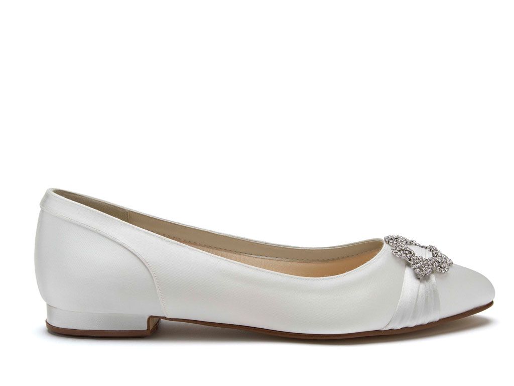 DULCIE - Ivory Satin Pump Shoe
