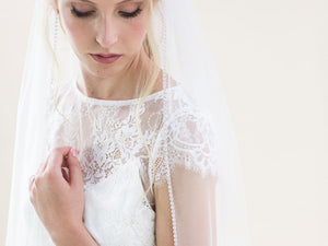 FLAME - Diamante Edging Long Veil