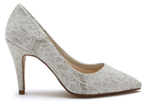 GIVERNEY - Shimmer Lace Court Shoes