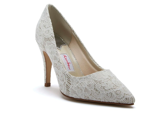 GIVERNEY - Shimmer Lace Court Shoes
