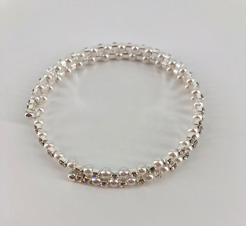 Child’s Expandable Silver Diamanté Bracelet