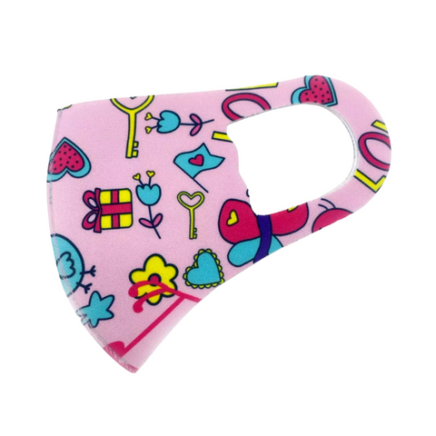 Childrens Cute Heart Butterfly Face Mask