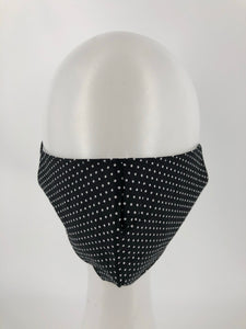 Black/White Polka Dot Face Mask