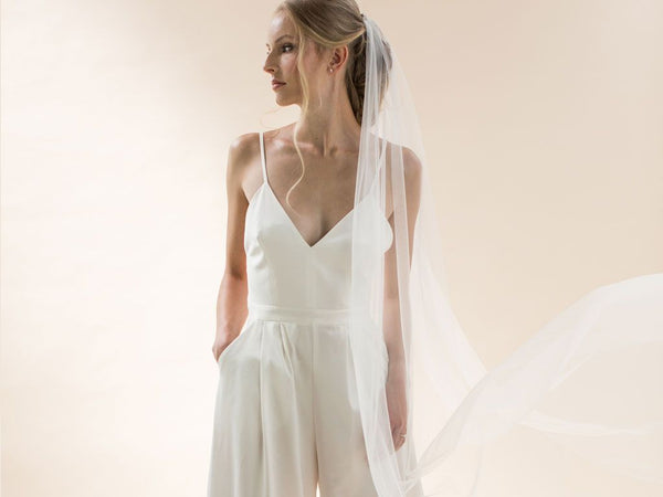INDIGO - Embellished Comb Long Veil