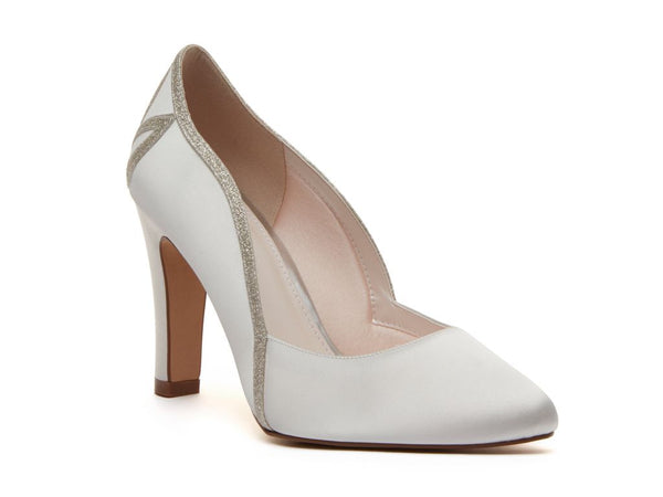 KOURTNEY - Ivory Satin & Shimmer Court Shoe