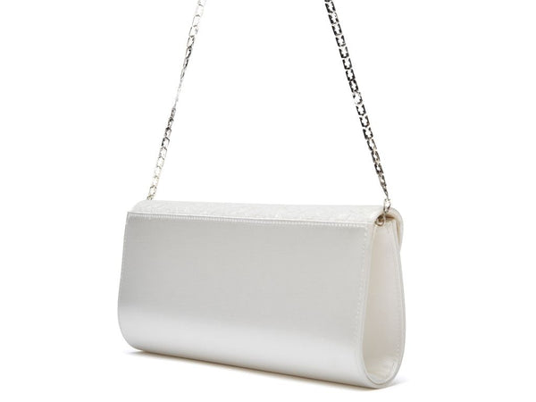 MELODY - Ivory Satin and Lace Handbag