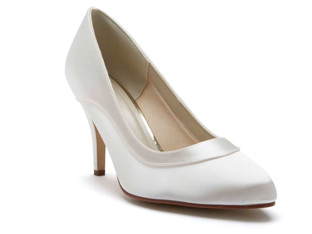 Rainbow Club Silver Court Shoes Wide Fit Rainbow Club Wide Fit