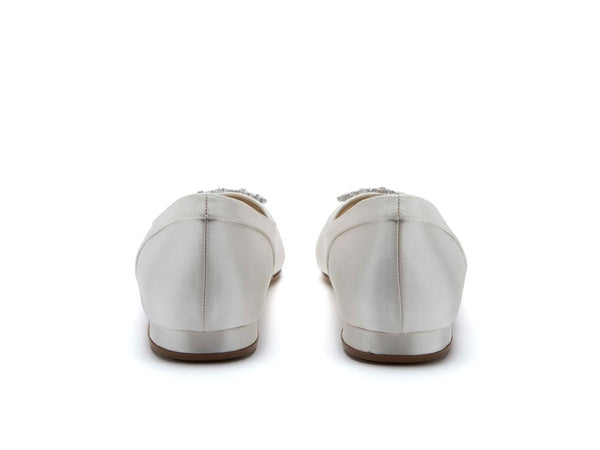 DULCIE - Ivory Satin Pump Shoe