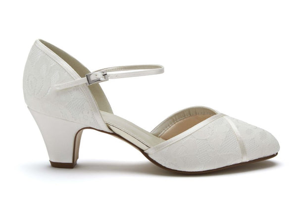SHIRLEY - Classic Lace Wide Fit Court Shoes