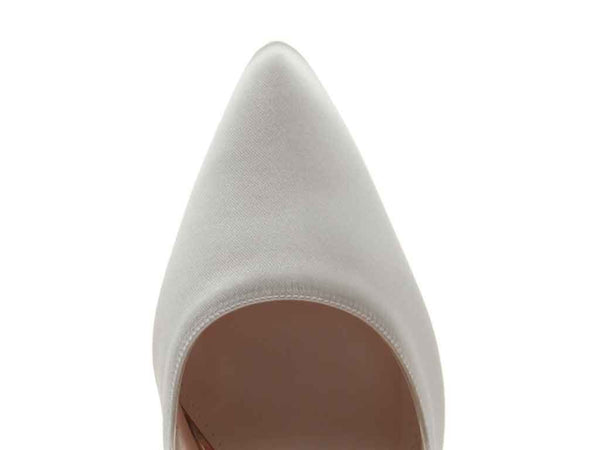ROCHELLE - Ivory Satin & Parquet Court Shoes