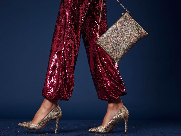 SUKI - Gold Glitter Bomb Handbag