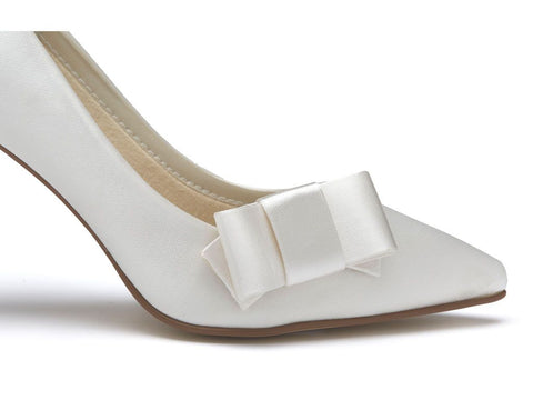 ZAVIOR - - Plain Satin Bow Shoe Clips